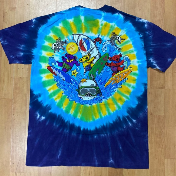 Grateful Dead Summertime Surf Men’s Tie Dye Shirt - Picture 2 of 12